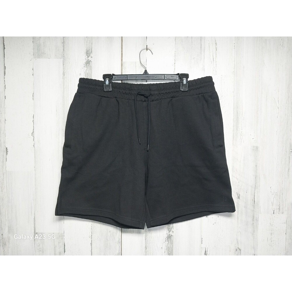 Zyia Active Shorts Mens 2XL Black Knit Workout Athletic Drawstring Elastic Waist